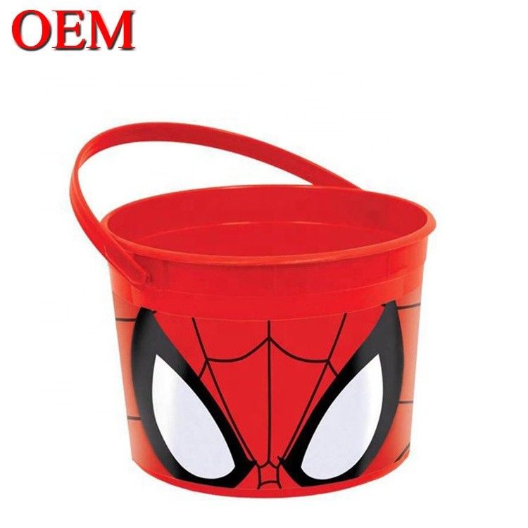 Specjalnie wykonana gwiazda filmowa Spiderman plastikowy wiadro z popcornem z pokrywą