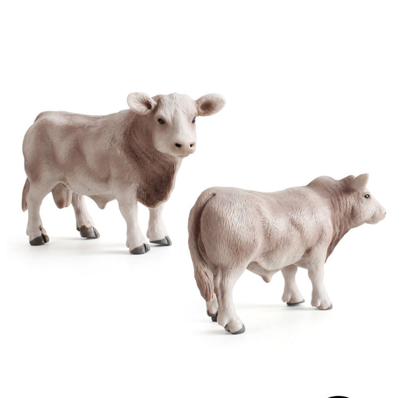 Zabawki dla zwierząt z zoo Farm Model krowy Akcja Figura symulowana Figura zwierzęca Modele z tworzywa sztucznego