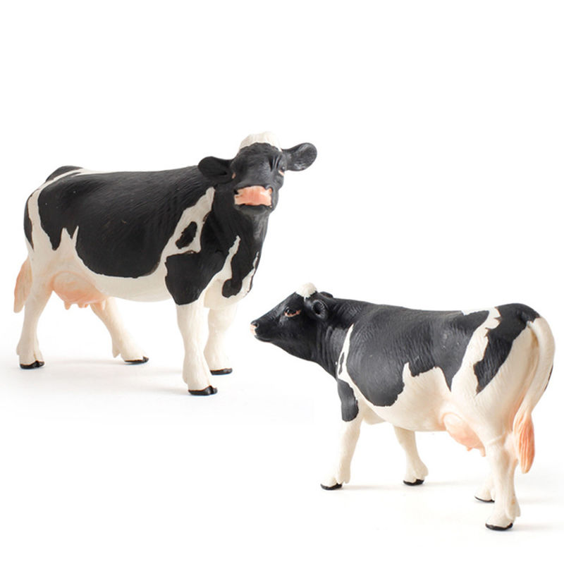 Zabawki dla zwierząt z zoo Farm Model krowy Akcja Figura symulowana Figura zwierzęca Modele z tworzywa sztucznego
