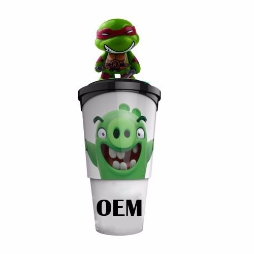 OEM 3D kolekcjonerski projektant zabawki Custom własny plastikowy kubek 3D Cartoon Drink Cup