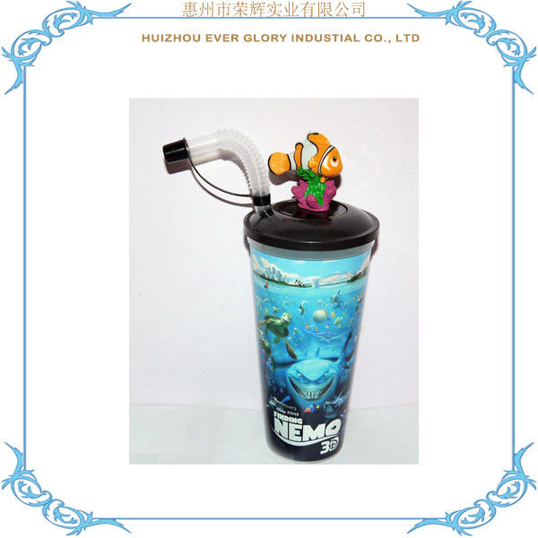 OEM 3D kolekcjonerski projektant zabawki Custom własny plastikowy kubek 3D Cartoon Drink Cup