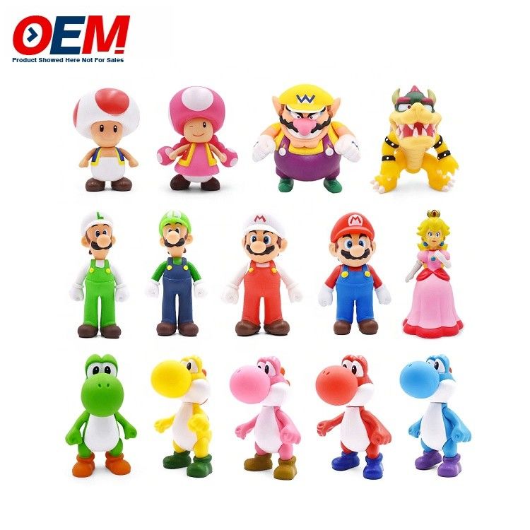 Fabryka niestandardowe plastikowe pvc winylu Fugure zabawki Niestandardowe Kawaii Figure Mario zbiorowy zestaw zabawek