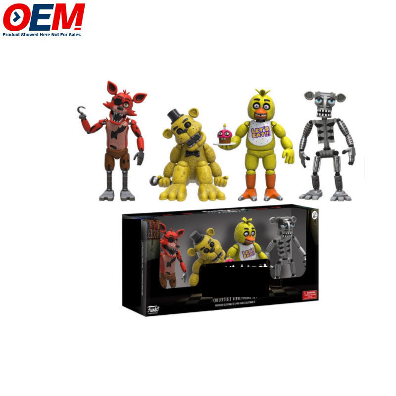 Zastosowany OEM Gorąca sprzedaż Nowy przyjście Five Nights At Freddy Action Figures 4 sztuk/pack FNAF Toy Model PVC Action Figure