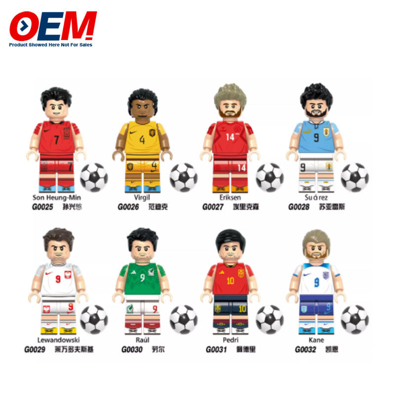 CustomG0104 XT1003 Nowy Sławny Piłkarz Neymar Messi Ronaldo Suarez Postać Mini Block Figure Plastic Toy