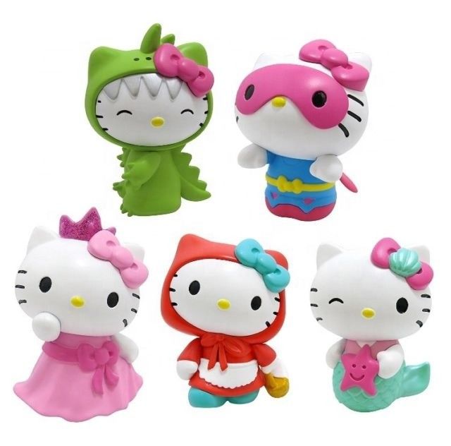 OEM na zamówienie PVC Cute Mini Plastic Cartoon Kitty Cat Toy For Child Producer