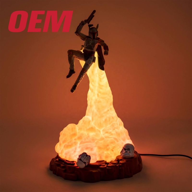 Zamówione oświetlenie LED zabawki Ome Film Character Toys Lamp Make Plastic Kids Toy Light With Music and Sound