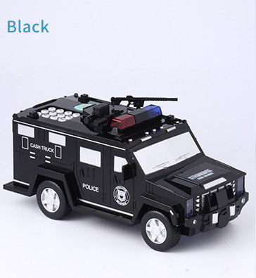 Custom Robotic Policja Samochód Zabawka Moneta Bank Fingerprint Karton Plastic Money Box