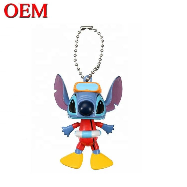 Zastosowany dostawca figurki Pvc dostosować posiadacz klucza OEM Cartoon Toy Keychain Fabryka FAMA