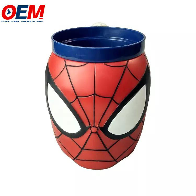 Plastic 3D Figural Popcorn Bucket Container Shaped Hero Captain Character Mug Dostawca