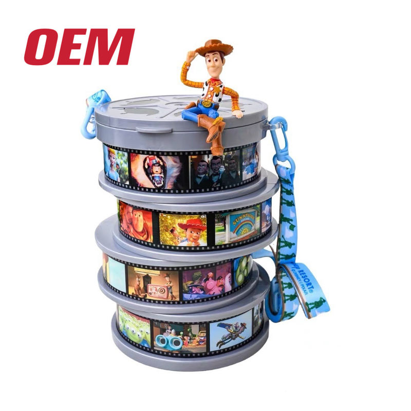 Specjalny wiaderek z popcornem z brzucha Cute Popcorn Plastic Bucket Make Character Popcorn Bucket