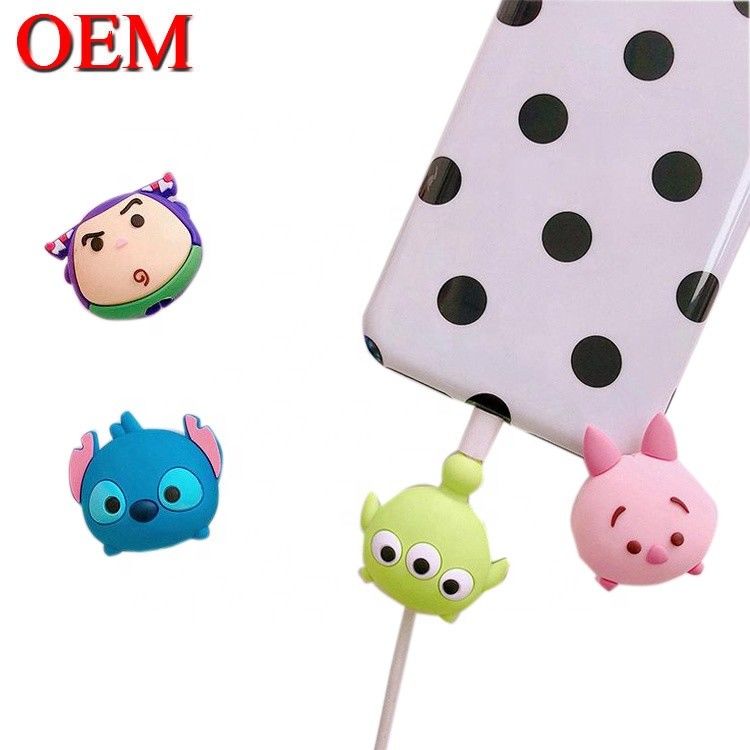 Niestandardowe Mini Cute USB Toy OEM Cute Cartoon Cable Bites Figures Make Plsstic Animal Data Charger Bites Akcesoria do zabawek