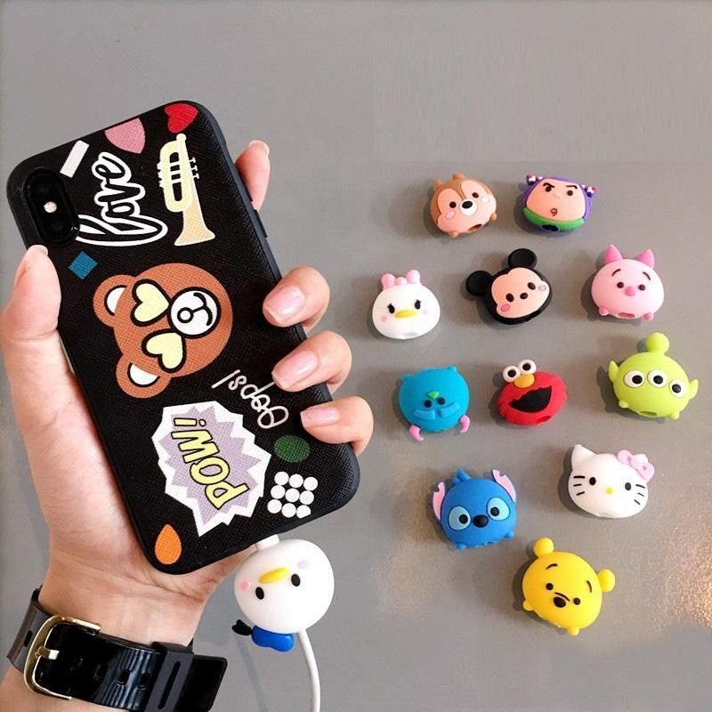 Niestandardowe Mini Cute USB Toy OEM Cute Cartoon Cable Bites Figures Make Plsstic Animal Data Charger Bites Akcesoria do zabawek