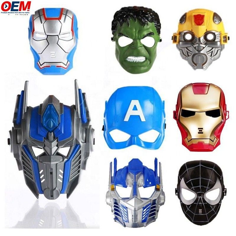 Niestandardowe maski na Halloween PVC Superbohater Spider Iron Hero Hulk Kapitan Ameryka Maski kostiumy cosplay Maski twarzy