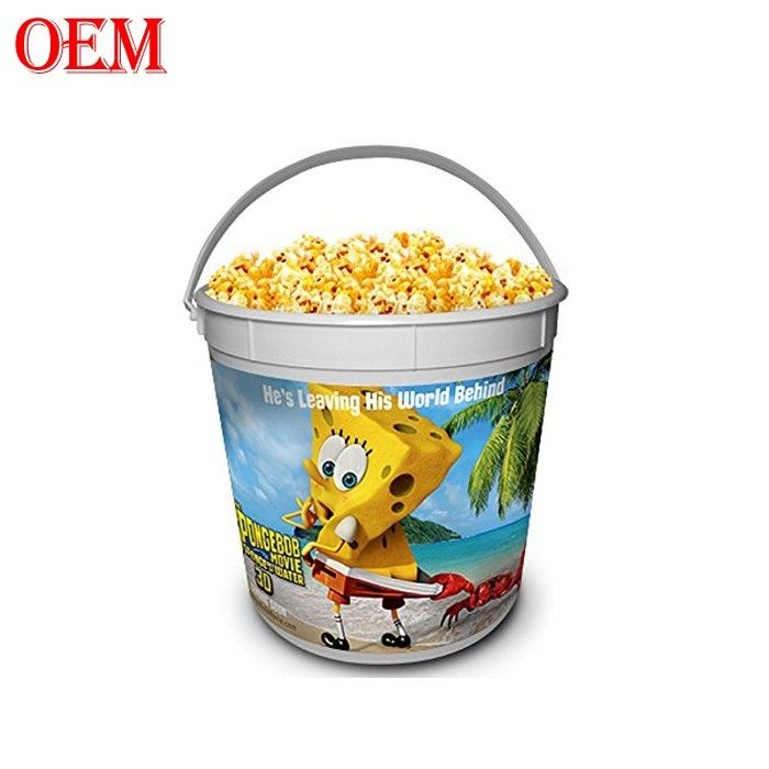 Zrób na zamówienie Drukowany Gwiazda Filmowa Plastikowy Popcorn Pudełko z pokrywą