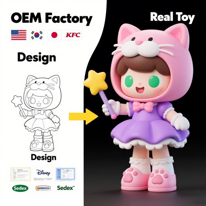Custom Plastic Toy PVC Figure with 3D Digital Sculpting MOQ 5000PCS and Customized Size