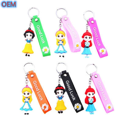 OEM Custom 3d Creative Plastic Cute Cartoon Keychain Miękki PVC Plastic Keychain