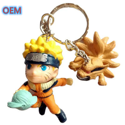 Zamówienie dowolnego kształtu PVC Acrylic Keychain, OEM Design 3D Cartoon Anime Cute Keychain