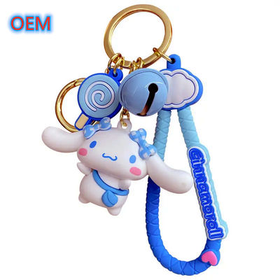 Niestandardowy 3D PVC Plastikowy Anime Keychain OEM Design Cute Plastic Keychain