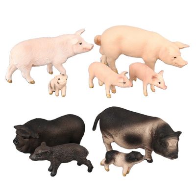Niestandardowe symulacje zwierząt Modele zabawek Zestawy świni Plastic Action Figures Zabawki edukacyjne