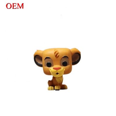 3D kreskówka Pop Lion Statue Animowany plastikowy zwierzęcy model zabawki