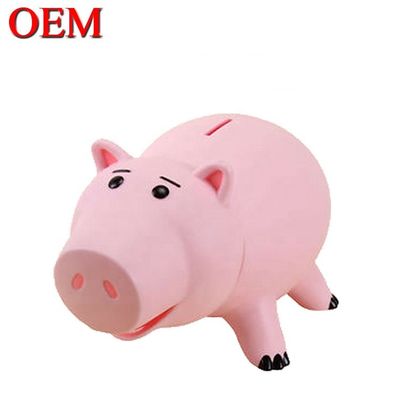 Niestandardowy kreskówka Cute oszczędzanie pieniędzy Różowe Świnki Monety Bank Plastic Money Box