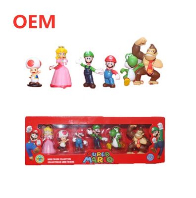 Mini Figures Supreme PVC Action Figure Model 6pcs Set Mario Toy Producent