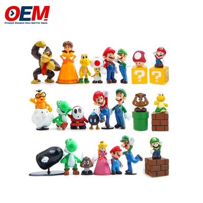 Fabryka niestandardowe plastikowe pvc winylu Fugure zabawki Niestandardowe Kawaii Figure Mario zbiorowy zestaw zabawek