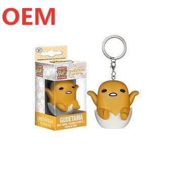 OEM Cute Gudetama Jajecznicki Żółtki Kluczówki Figury Custom Keychain Toy Action Figures