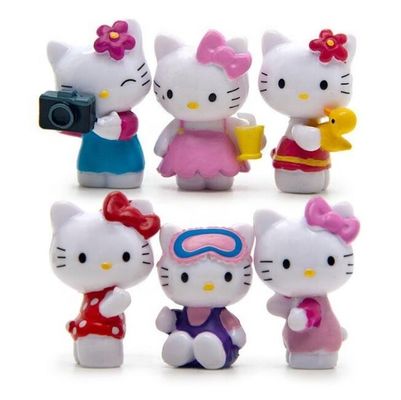 OEM na zamówienie PVC Cute Mini Plastic Cartoon Kitty Cat Toy For Child Producer