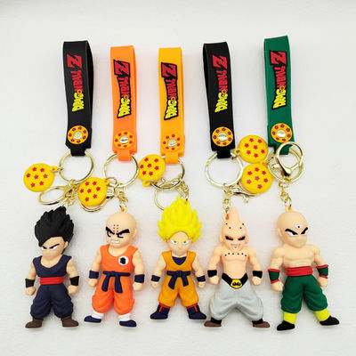 OEM Karykatury 3D Kawaii Sun Wukong Anime Keychain Niestandardowy 3D Karykatury Pvc Keychain